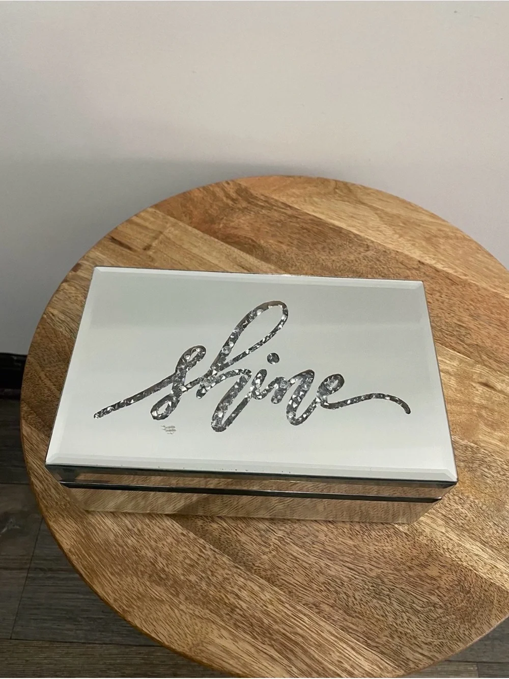 Mirrored 'Shine' Decorative Jewelry Box - Silver